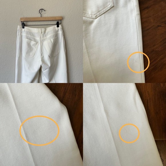 AKRIS PUNTO Ankle-Crop Trousers Pants in White Italian Fabric US 8 W6968 - Picture 5 of 10